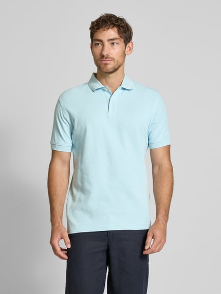 Selected Regular Fit Poloshirt aus Baumwoll-Mix Modell 'JASON' Hellblau 4