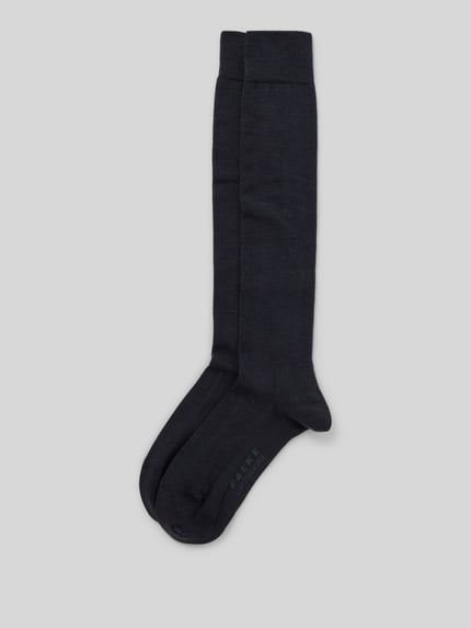 FALKE Sokken met labelstitching Marineblauw - 1