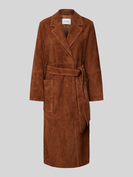 IVY OAK Lange jas van echt leer, model 'LISA' Cognac - 2