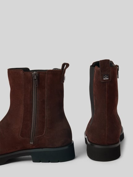Högl Chelsea boots van echt leer, model 'Suede' Chocoladebruin - 2