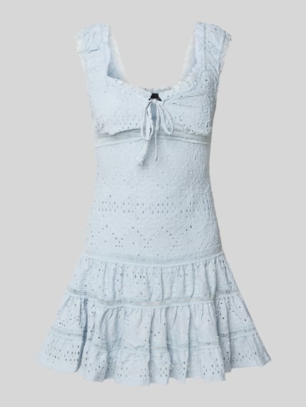 Gina Tricot Minikleid mit Lochspitze Modell 'Cornelia' Hellblau 2