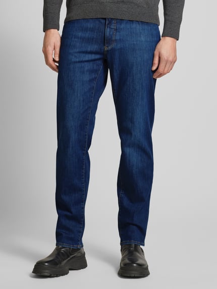 Brax Slim Fit Jeans im 5-Pocket-Design Modell 'CHUCK' Dunkelblau 4