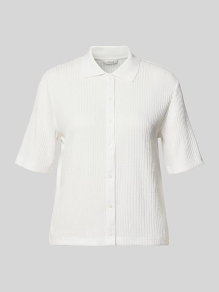 Regular Fit Poloshirt mit durchgehender Knopfleiste Shop The Look MANNEQUINE