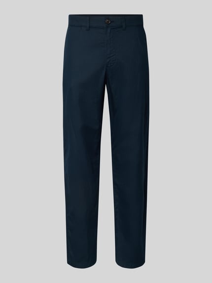 Selected Slim Fit Leinenhose aus Baumwoll-Leinen-Mix Modell 'MILES' Marine 2