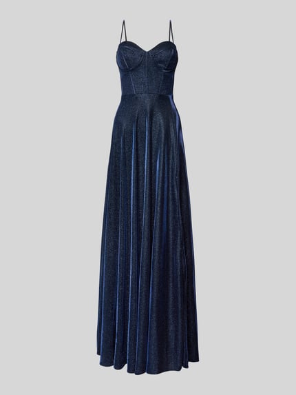 LUXUAR FASHION Sukienka wieczorowa z dekoltem w kształcie serca Ciemnoniebieski 2