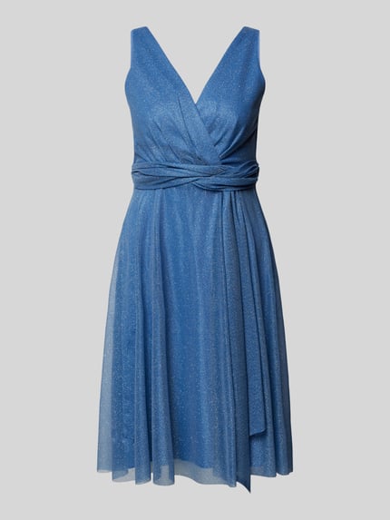 TROYDEN COLLECTION Cocktailkleid in Wickel-Optik Hellblau 2