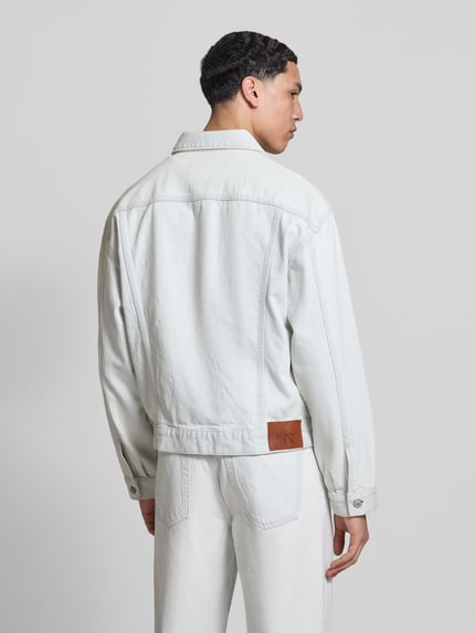 Calvin Klein Jeans Regular Fit Jeansjacke aus reiner Baumwolle Modell '90S BLEACHOUT' Hellblau 5