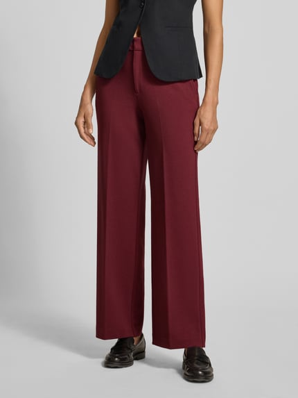 s.Oliver RED LABEL Wide leg stoffen broek met viscose Bordeaux - 4
