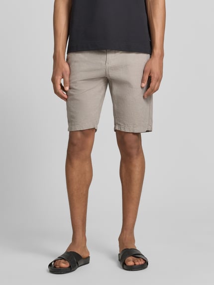 Lindbergh Bermudas aus Leinen-Mix mit französischen Eingrifftaschen Taupe 4