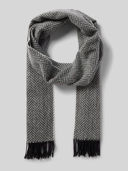 Tommy Hilfiger Schal aus reiner Wolle Mittelgrau 1