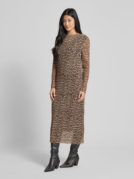 Rich & Royal Midi-jurk met boothals Beige - 1