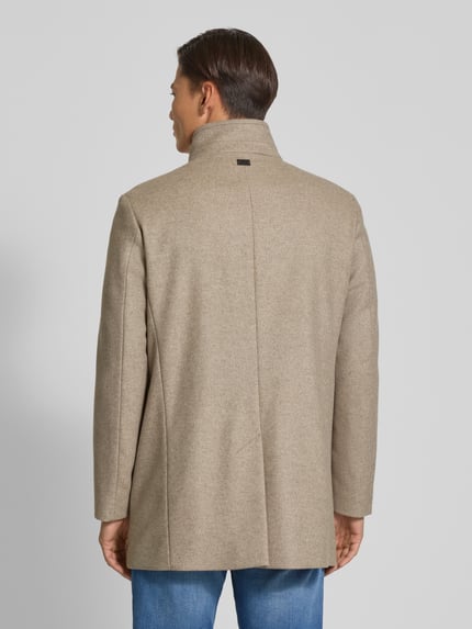 Strellson Regular fit lange jas met opstaande kraag, model 'Finchley' Beige - 5