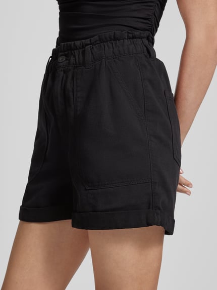Tom Tailor Denim Loose Fit Jeansshorts mit elastischem Bund Black 3