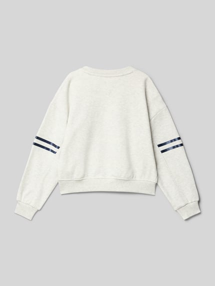 Tommy Hilfiger Teens Bluza o kroju relaxed fit z mieszanki bawełny Średnioszary melanż 3