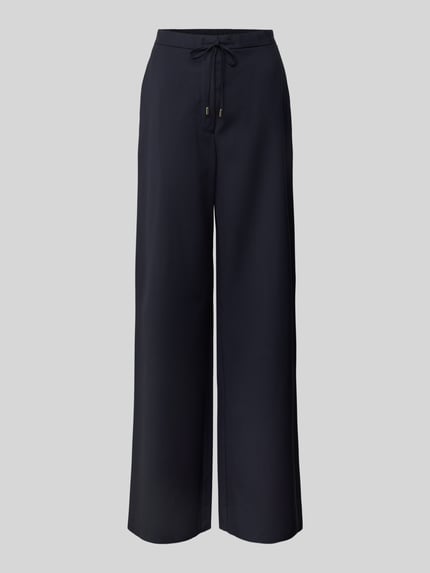 Max Mara Studio Oversized Weite Hose aus reiner Schurwolle Modell 'BERARD' Marine 2