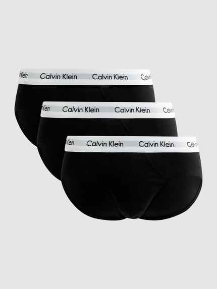 Calvin Klein Underwear Slips aus Baumwoll-Mix im 3er-Pack Black 1