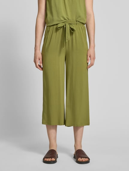 Soyaconcept Culotte van viscose met strikceintuur Groen - 4