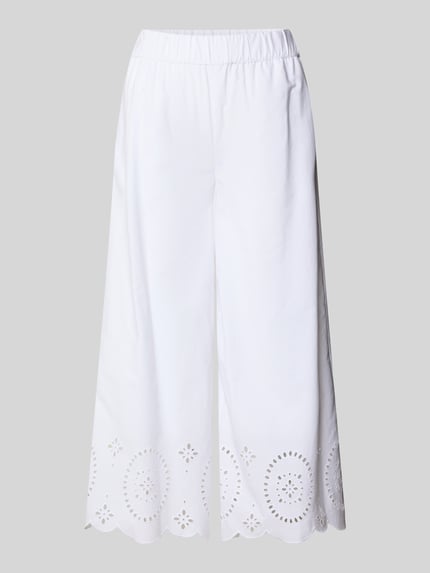 s.Oliver BLACK LABEL Wijde broek van puur katoen Wit - 2