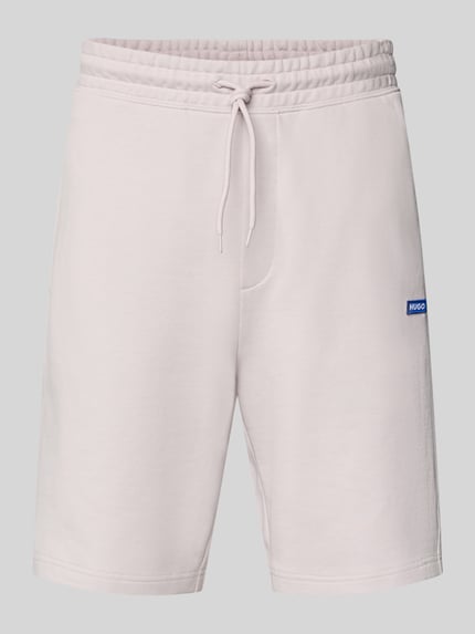 HUGO Blue Regular Fit Sweatshorts aus reiner Baumwolle Modell 'NASENSIO' Flieder 2