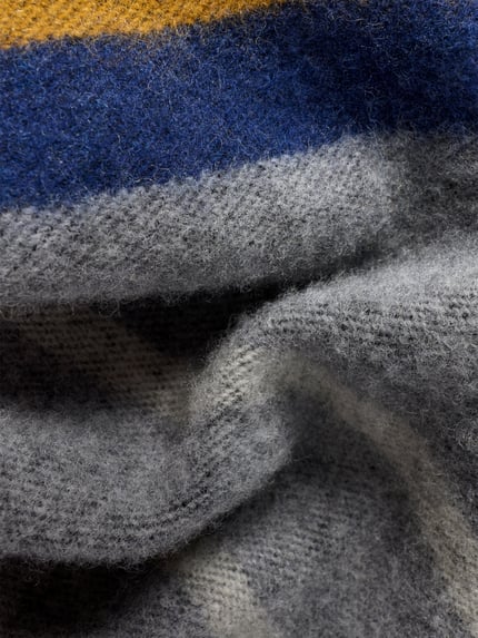 Paul Smith Schal aus Wolle-Kaschmir-Mix Modell 'Meridiana' Mittelgrau 2