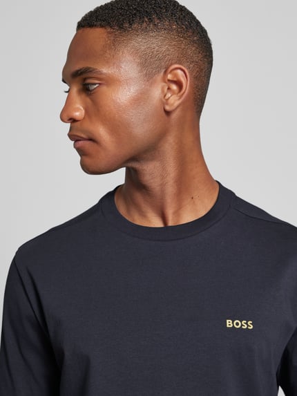 BOSS Green T-Shirt mit Label-Print Marine 3