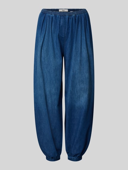 Produktfoto, Loose Fit Barrel Jeans aus Baumwoll-Mix Modell 'MABEL S' von Brax, intensywny niebieski denim, szerokie nogawki, tekstura gładka, Damen Barrel Jeans von Brax