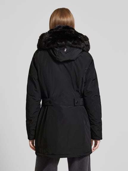 Wellensteyn Getailleerde parka met imitatiebont, model 'STAVANGER' Zwart - 5