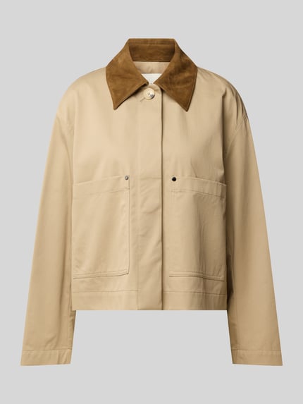 Joseph Funktionsjacke mit kontrastierendem Kragen Modell 'Aitna' Beige 1