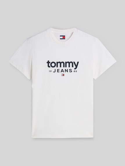Tommy Jeans relaxed fit T-shirt van puur katoen met labelopschrift Wit - 2