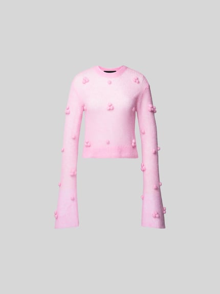 ROTATE Shirt met lange mouwen met geribde afwerkingen Felroze - 2