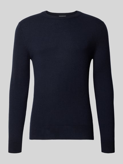 Profuomo Regular Fit Strickpullover aus reinem Kaschmir Marine 1