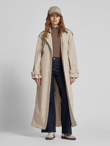 IVY OAK Trencz z wiązanym paskiem model ‘CORDELIA’ Kamienny 1