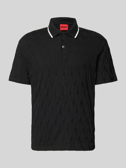 HUGO Regular Fit Poloshirt aus reiner Baumwolle Modell 'DUNIK' Black 2