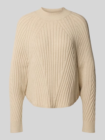 someday. Strickpullover mit gerippten Abschlüssen Modell 'Touann' Beige Melange 2
