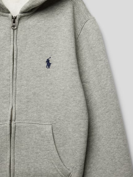Polo Ralph Lauren Teens Sweatjacke mit Kapuze und Label-Stitching Mittelgrau Melange 2