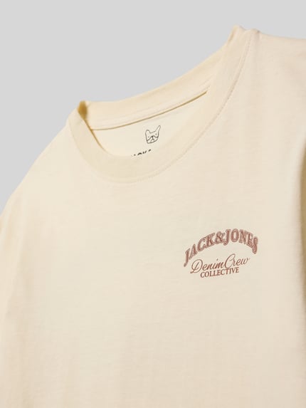 JACK & JONES T-Shirt mit Label-Print Offwhite 2