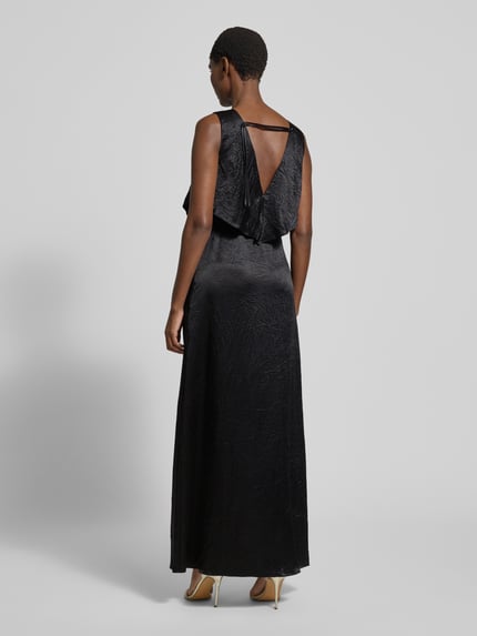 COMMA Midikleid mit V-Ausschnitt Black 5