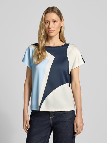 s.Oliver BLACK LABEL Oversized T-shirt van viscosemix Lichtblauw - 4