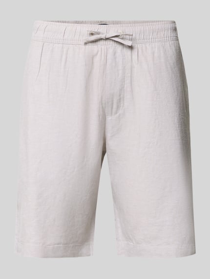 Shorts aus Leinen-Baumwoll-Mix mit elastischem Bund Shop The Look MANNEQUINE