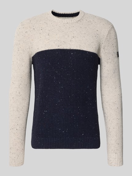 Tom Tailor Regular Fit Strickpullover aus Baumwoll-Mix Blau 2