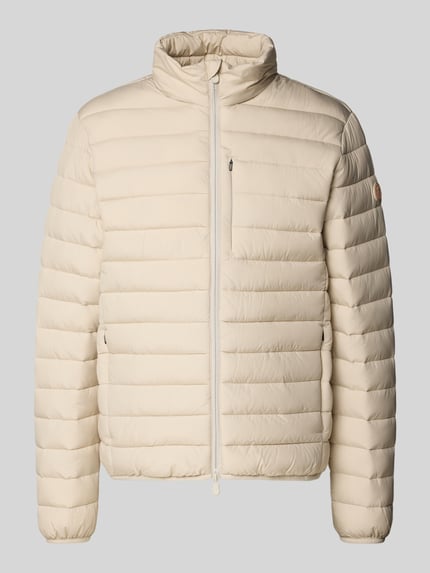Save The Duck Gewatteerd jack met tweewegrits model 'ERION' Beige - 2