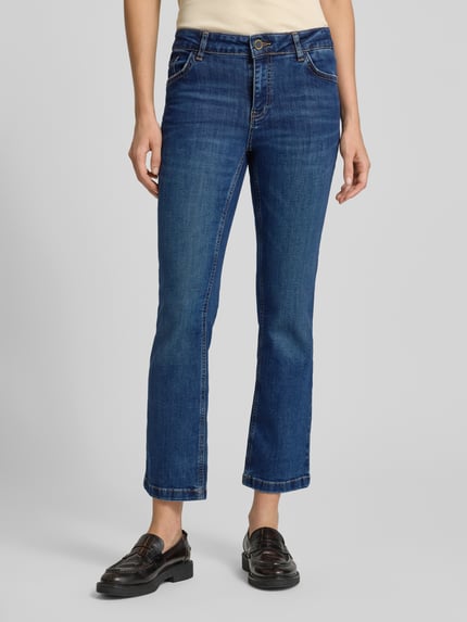 MOS MOSH Flared Fit Jeans im 5-Pocket-Design Modell 'ASHLEY' Dunkelblau 4