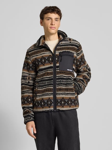 REVIEW Teddy-Jacke mit Stehkragen Hellbraun 4