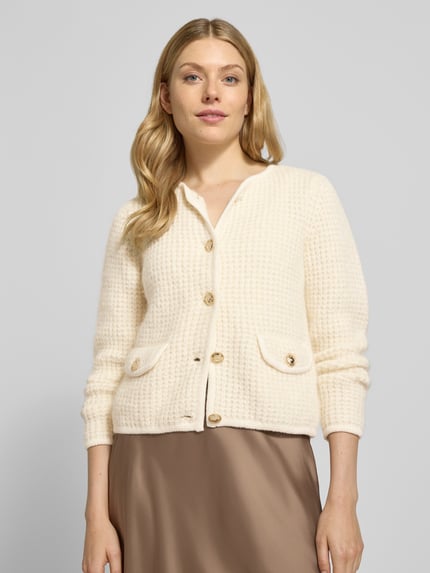 ba&sh Strickjacke aus Alpaka-Mix mit Woll-Anteil Modell 'HARRY' Ecru 3