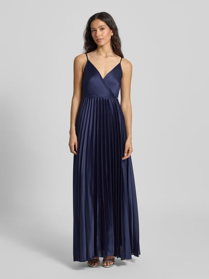 GUIDO MARIA KRETSCHMER WOMAN Abendkleid mit Plisseefalten Modell 'Sarina' Dunkelblau 4