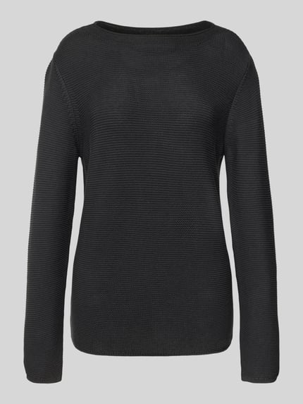 Marc O'Polo Regular Fit Strickpullover aus reiner Baumwolle Dunkelgrau 2