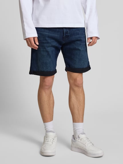 JACK & JONES Regular Fit Jeansshorts im 5-Pocket-Design Modell 'RICK' Dunkelblau 4