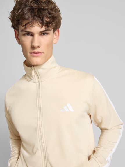 adidas Sportswear Regular Fit Sweat-Anzug mit Kontraststreifen Beige 3