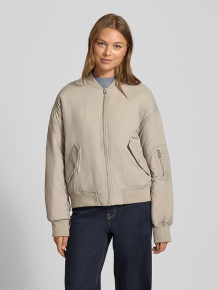 Jake*s Casual jack met opstaande kraag Roodbruin - 4