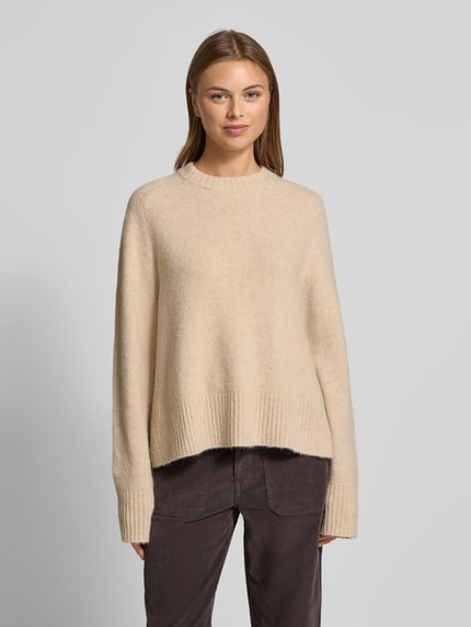 OPUS Relaxed Fit Strickpullover mit Alpaka-Anteil Modell 'Passy' Beige 4